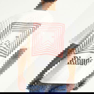 Tričko Rhude Rhude Chevron Logo T-Shirt, Size Large Biela | RHPF25TT03012-0028, 3