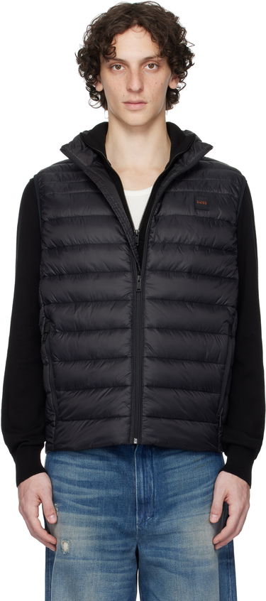 Vesta BOSS BOSS Packable Water-Repellent Puffer Vest Čierna | 50530966, 0