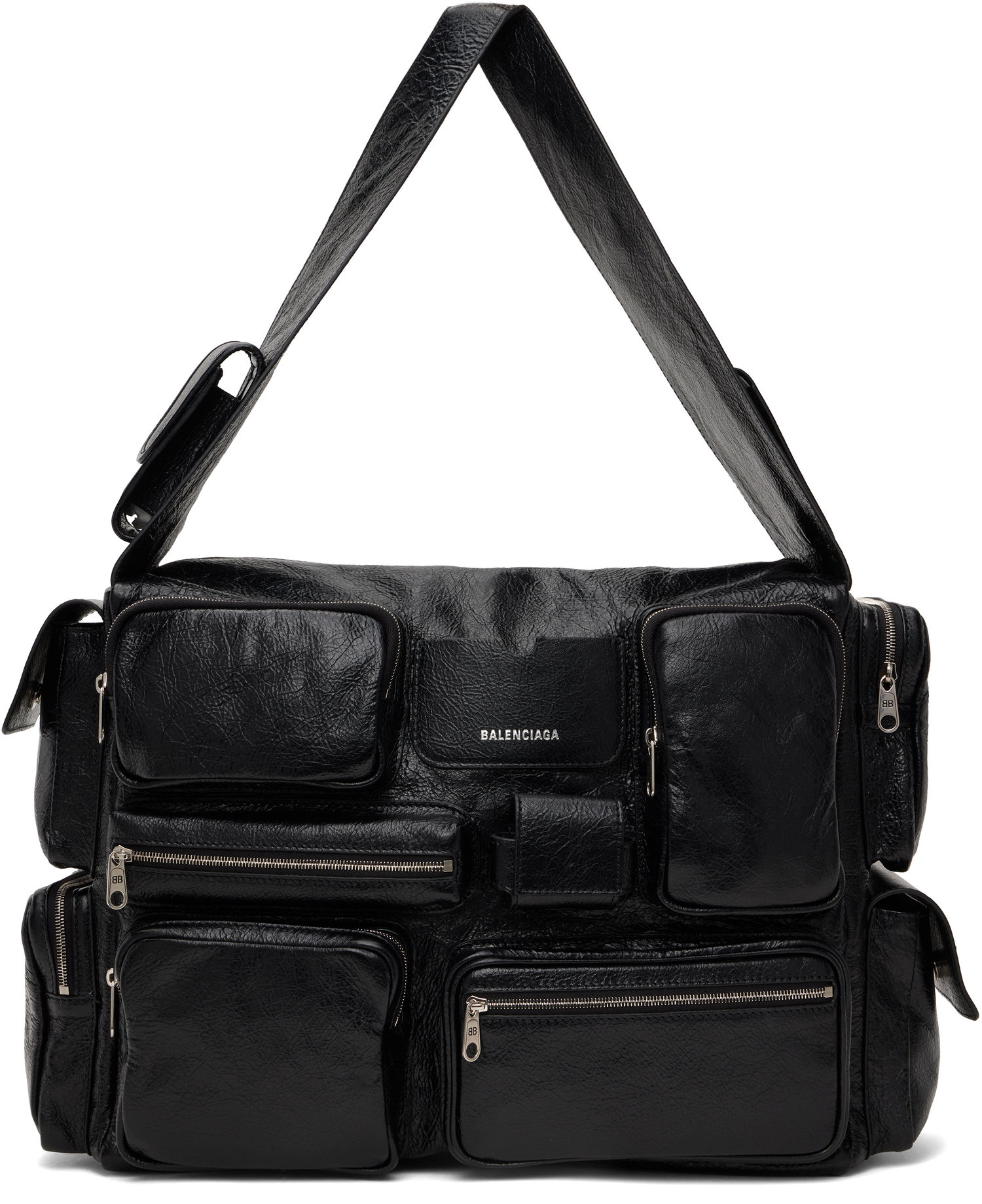 Taška cez rameno Balenciaga Balenciaga Superbusy Large Sling Duffle Bag Čierna | 702168210C8, 0