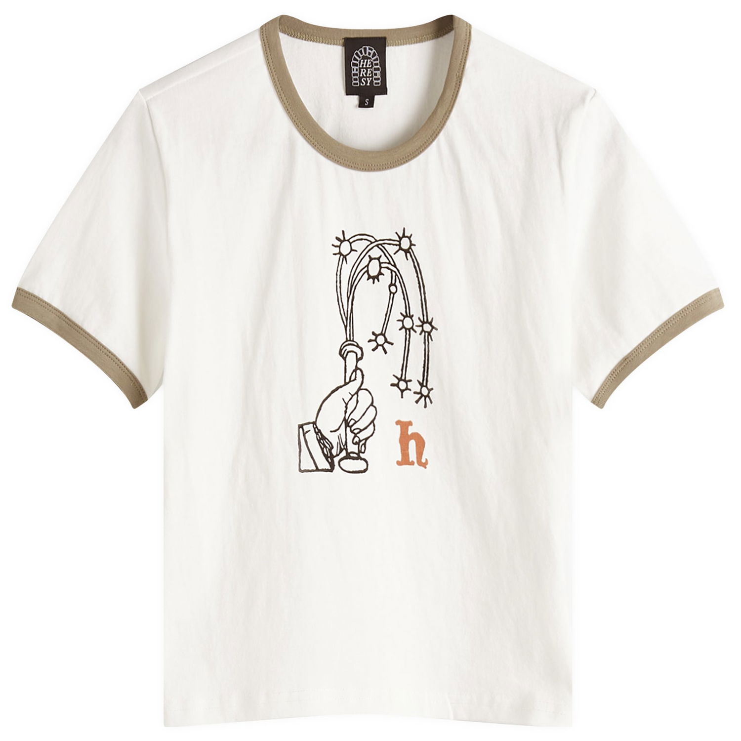 Crop Top Heresy Heresy Women's Lash T-Shirt Biela | HSS25-T13E-ECR, 0