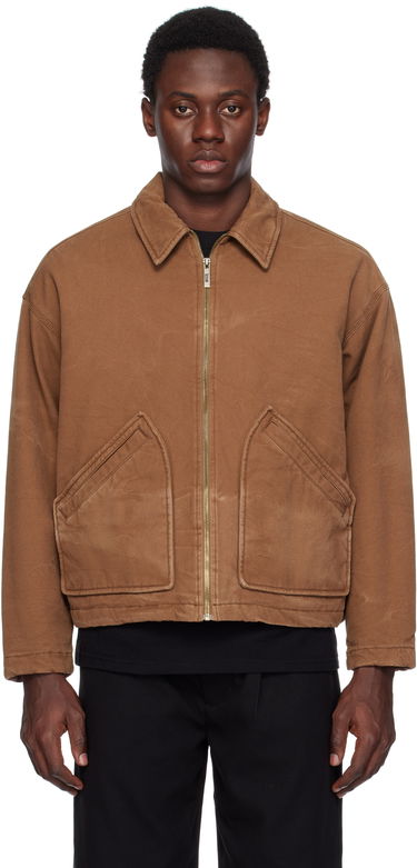 Bunda izzue Washed Zip-Up Jacket Hnedá | IZXJKN7174W4NBGT, 0