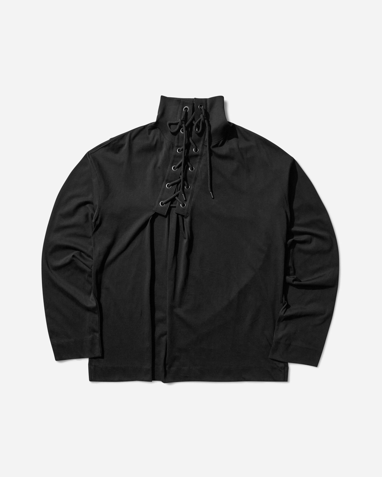 Tričko Dries Van Noten Mock Neck Long Sleeve T-Shirt Čierna | 252-021115-2603 900, 1