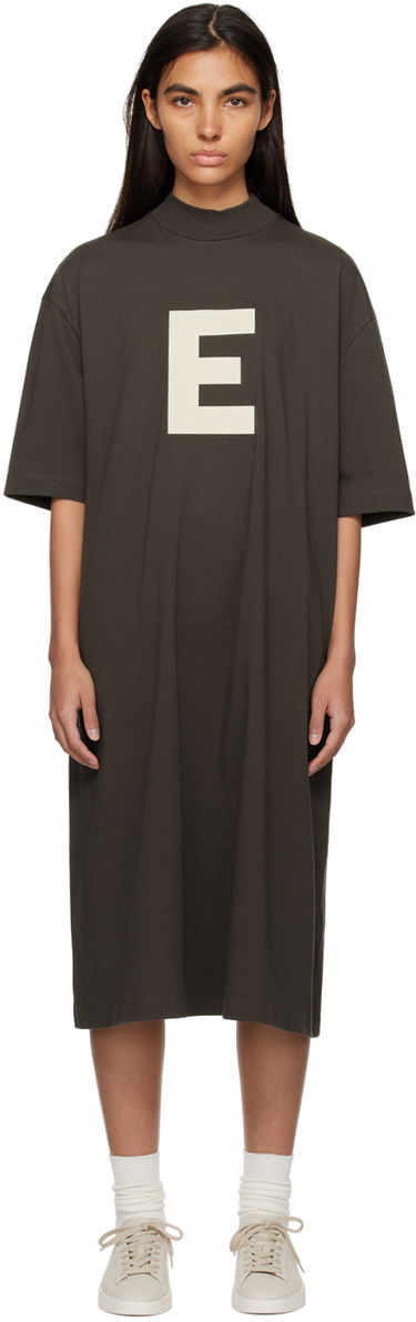 Šaty Fear of God Fear of God ESSENTIALS Short Sleeve Midi Dress Zelené | 125BT225040FW, 0