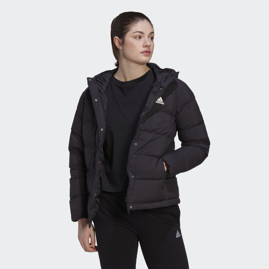 Prešívaná bunda adidas Originals Helionic Hooded Down Jacket Čierna | HG8747, 0