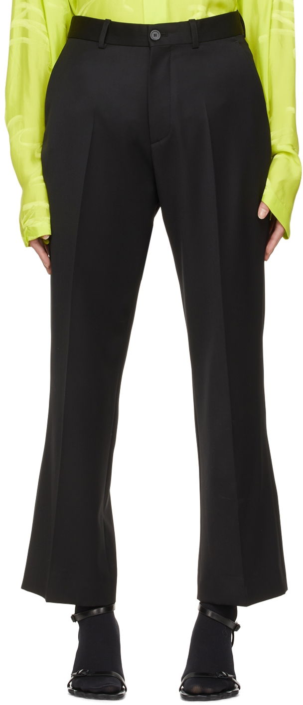 Nohavice Balenciaga Balenciaga Wool Flare Trousers Čierna | 699005 TJT35, 0