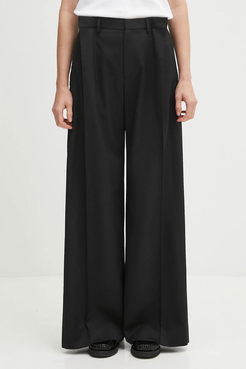 Nohavice Maison Margiela MM6 Maison Margiela Wide High Waist Pants Čierna | S52KA0539.M35227.900