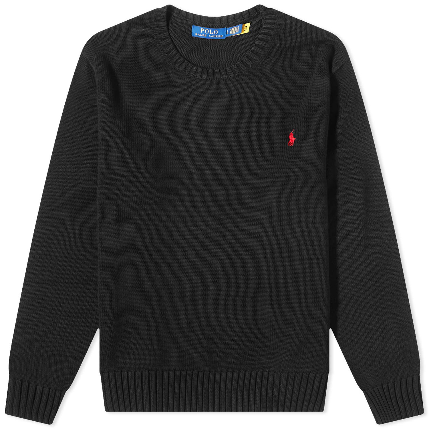 Mikina Polo by Ralph Lauren Ralph Lauren Cotton Shaker Crew Knit Polo Čierna | 710810846020, 0