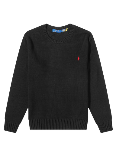 Mikina Polo by Ralph Lauren Ralph Lauren Cotton Shaker Crew Knit Polo Čierna | 710810846020