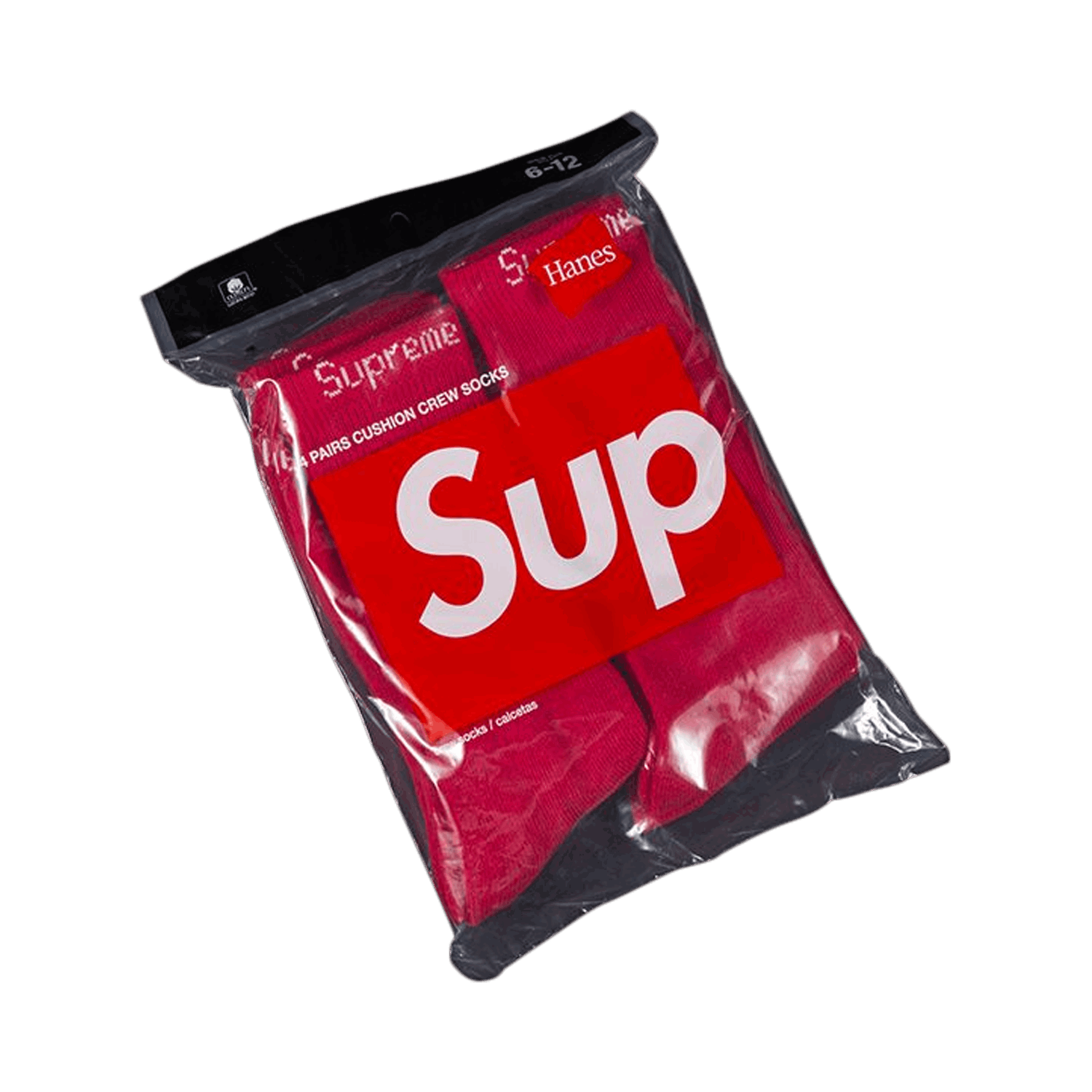 Ponožky Supreme Hanes x Crew Socks Červená | FW19A3 RED, 0