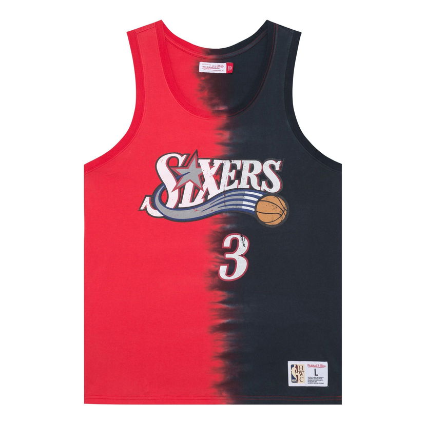 Dres Mitchell & Ness NBA Sixers Tie Dye Jersey Červená | TTNK3206-P76YYAIVRDBK