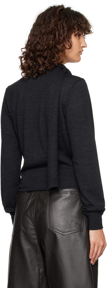 Sveter LEMAIRE LEMAIRE Cardigan With Scarf Čierna | TO1251 LK087, 2