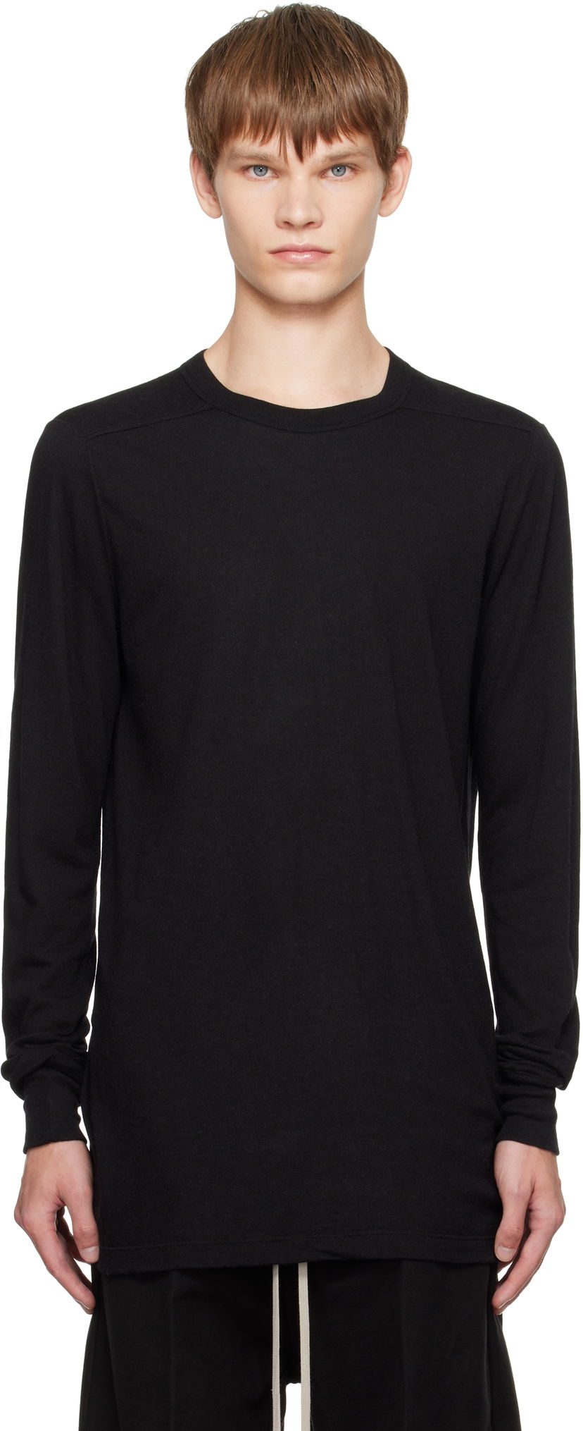 Tričko Rick Owens Rick Owens Concordians Level Long Sleeve T-Shirt Čierna | RU02E1266 JR
