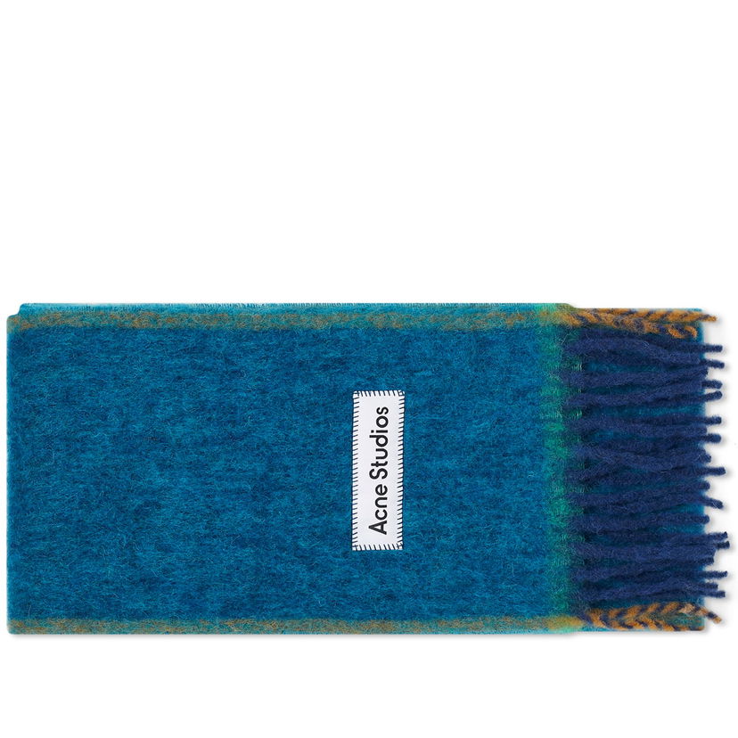 Šál Acne Studios Vally Solid Scarf "Turquoise Blue" Navy | CA0290-AAP