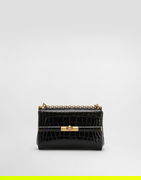 Dolce & Gabbana Marlene City Mini Polished Alligator Shoulder Bag