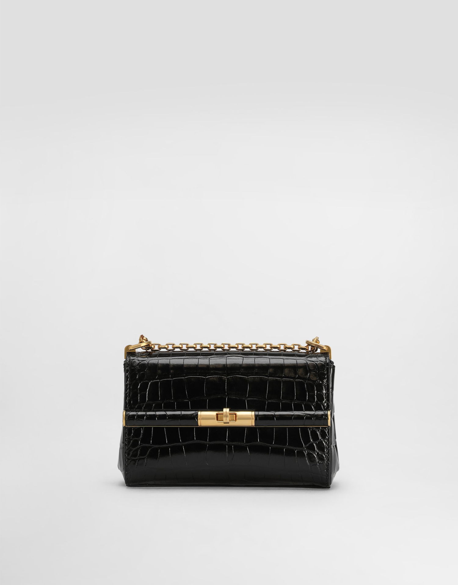 Taška cez rameno Dolce & Gabbana Dolce & Gabbana Marlene City Mini Polished Alligator Shoulder Bag Čierna | BB7766A2R0880999, 0