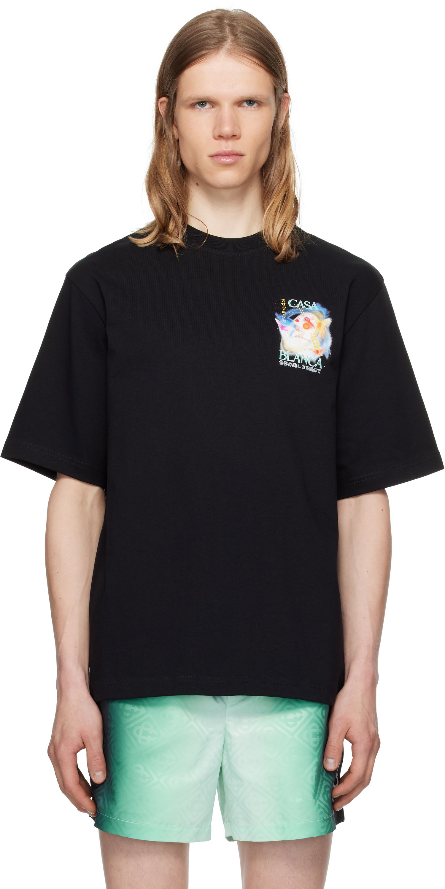 Tričko Casablanca Casablanca Galactic Connection Graphic T-Shirt Čierna | MPF25-JTS-044-05, 0