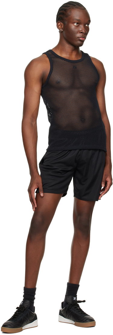 Tielko Courrèges Courrèges Mesh Tank Top Čierna | 124JDE011JS0119, 3