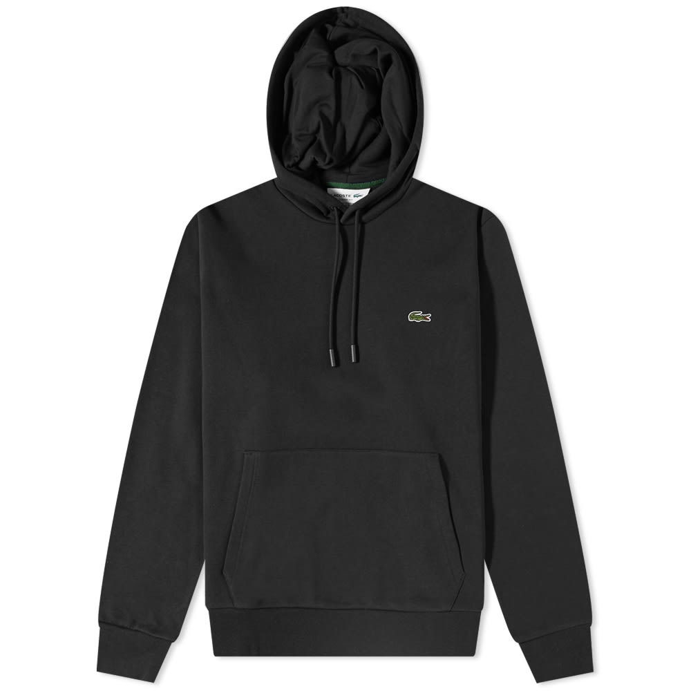 Mikina Lacoste Organic Cotton Hooded Sweatshirt Čierna | SH9623-031, 1