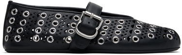 Tenisky a topánky Alaïa ALAÏA Vienne Lambskin Eyelets Ballerina Flats Čierna | AA3A029CK277, 0
