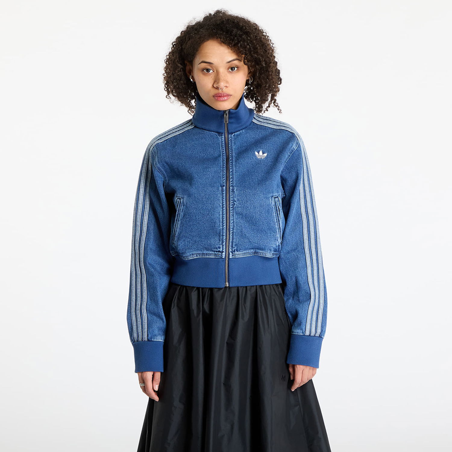 Bomber bunda adidas Originals Adicolor Denim Track Top Jacket Modrá | JD2570, 0