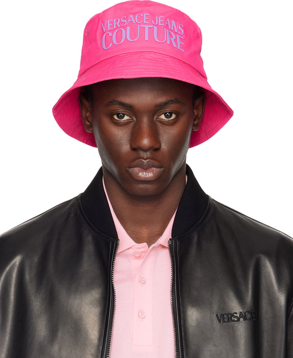 Klobúk Versace Couture Pink Logo Bucket Hat Ružová | E76GAZK04_EZG268, 0
