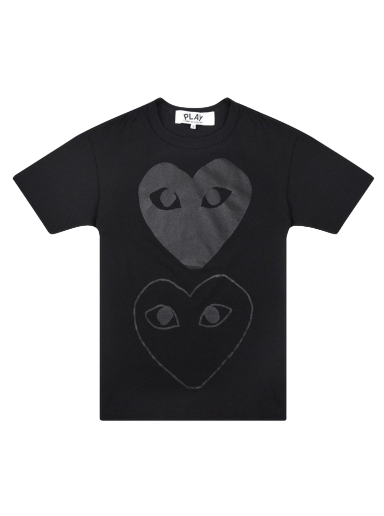 Tričko Comme des Garçons PLAY Double Hearts T-Shirt Čierna | AZ T194 051 1