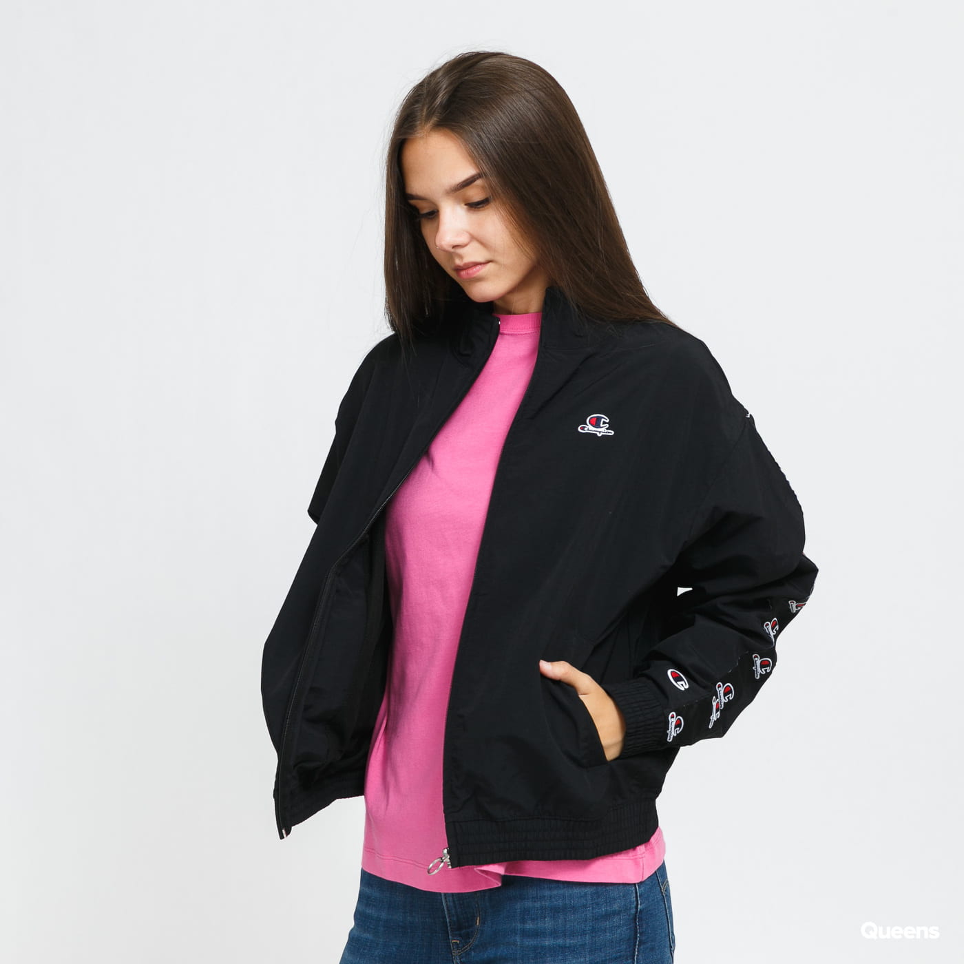 Vetrovka Champion Full Zip Top Čierna | 114562 KK001, 0