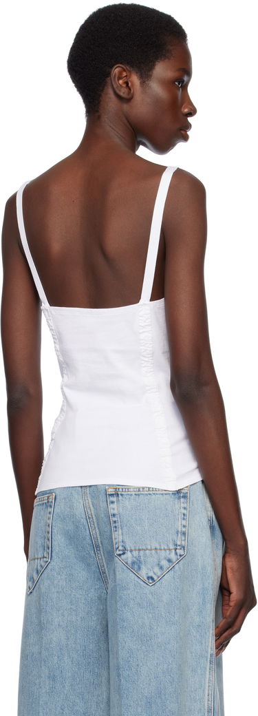 Tielko Stella McCartney Stella McCartney Corset-Inspired Sleeveless Top Biela | 6J03763SPZ85, 2