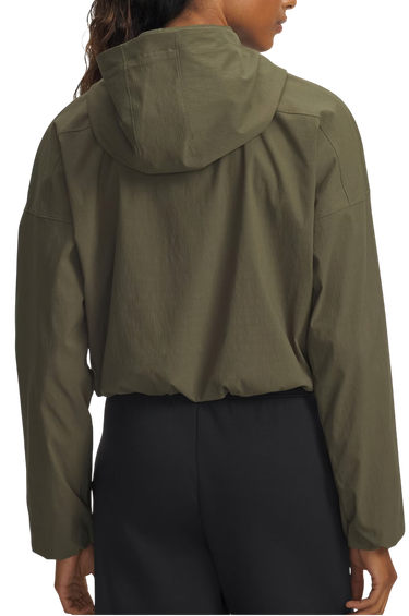 Vetrovka Under Armour Unstoppable Woven Ripstop Long Sleeve Cropped Hooded Jacket Zelené | 6005967-390, 1