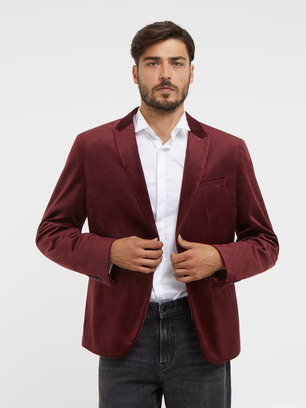 Bunda GUESS Velvet Blazer Červená | M3BN15K54M0, 0