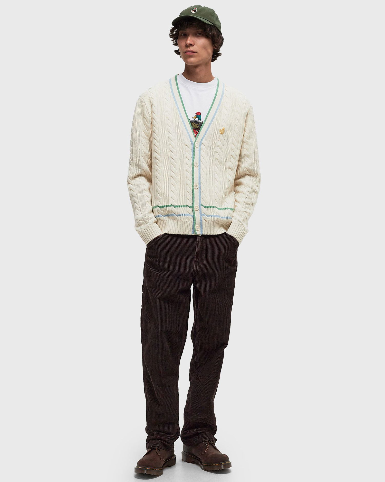 Sveter Edmmond Studios Cable Knit Cardigan Biela | 324-60-19010, 1