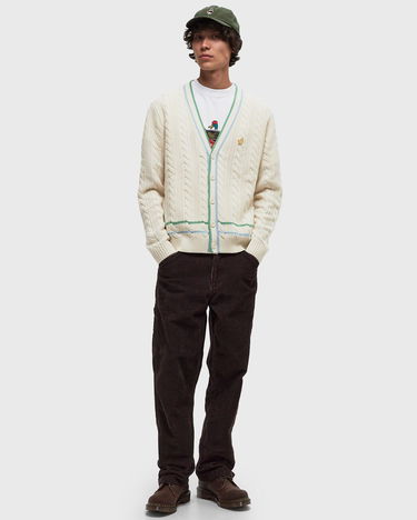 Sveter Edmmond Studios Cable Knit Cardigan Biela | 324-60-19010, 1