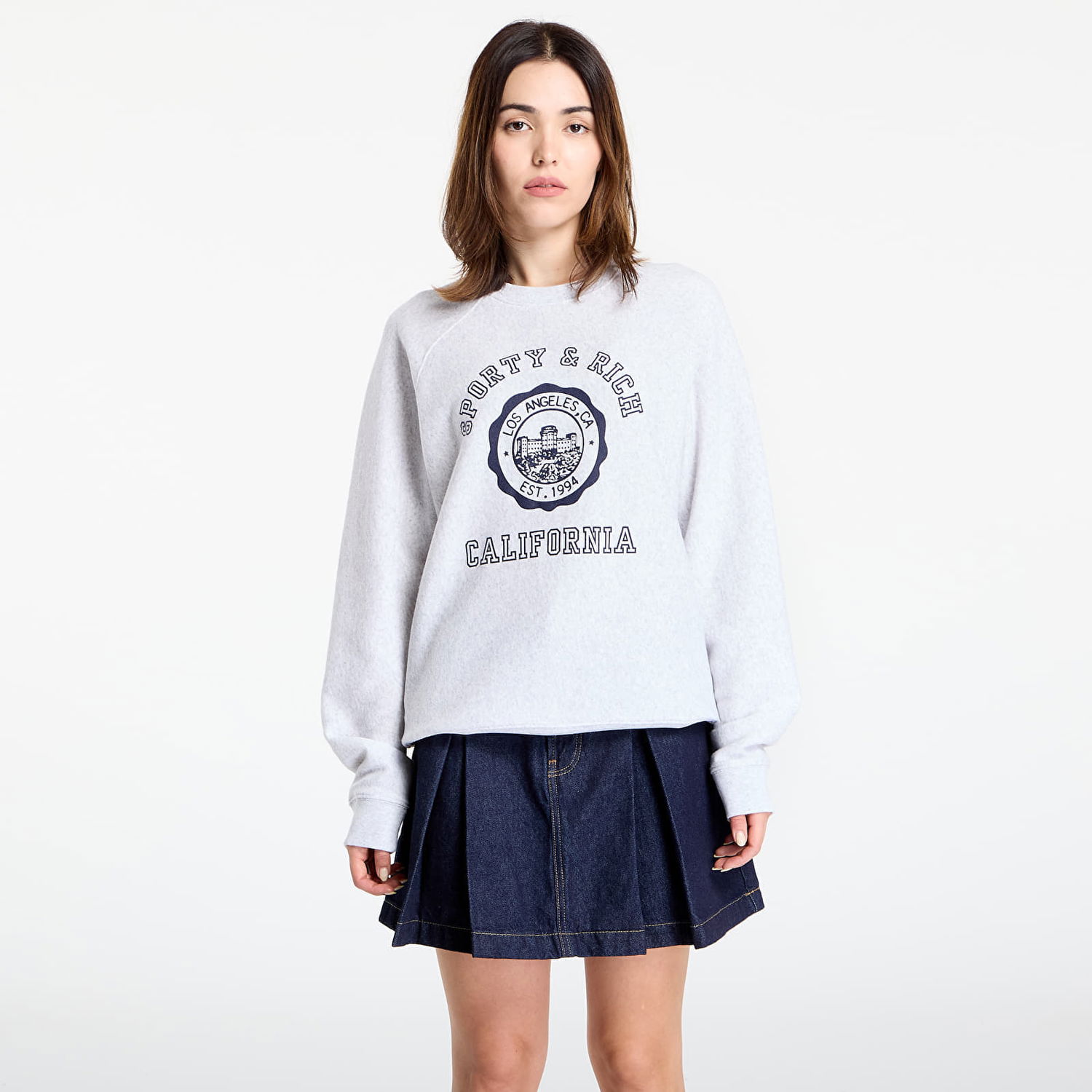Mikina Sporty & Rich Sporty & Rich California Emblem Soft Crewneck Sweatshirt Šedá | ST082625508GY03, 0