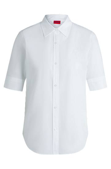 Košeľa BOSS Regular Fit Cotton Canvas Blouse Biela | 50540156, 0