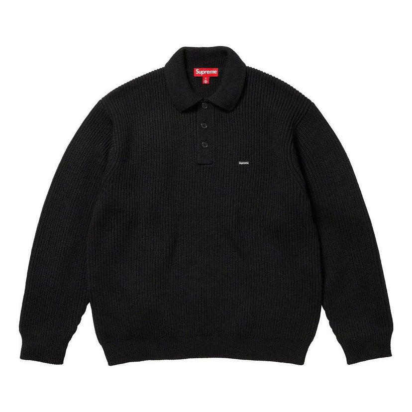 Sveter Supreme Polo Collar Knit Sweater Čierna | SUP-FW23-183