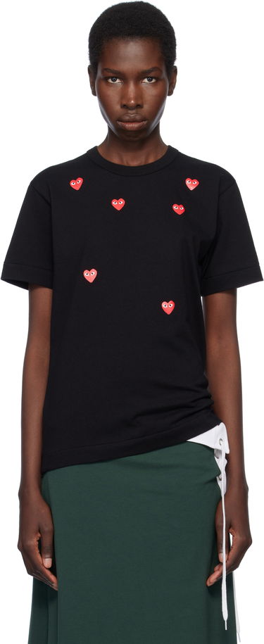 Tričko Comme des Garçons COMME des GARÇONS PLAY Multiple Heart Logo T-Shirt Čierna | AX-T338-051, 0