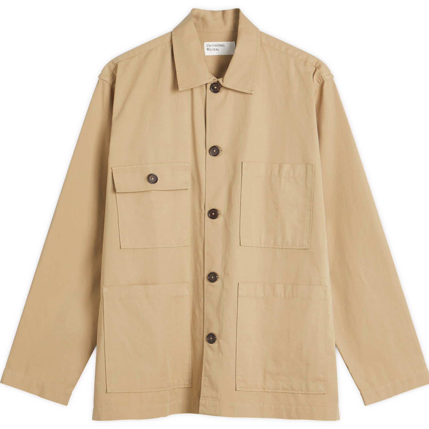 Košeľa Universal Works Universal Works Military Shirting Dockside Overshirt, Size Large Béžová | P32051-SND, 0
