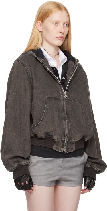 Bomber bunda OUR LEGACY Our Legacy Bank Denim Hooded Jacket Šedá | M2251BBC, 1