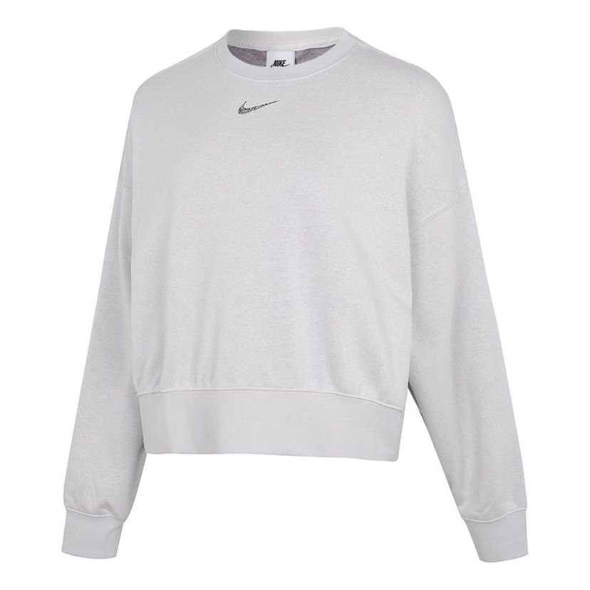 Sveter Nike Loose Sports Round Neck Pullover Hoodie Šedá | DJ6938-094