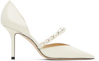 Jimmy Choo Aurelie 85 Pearl Strap Heels