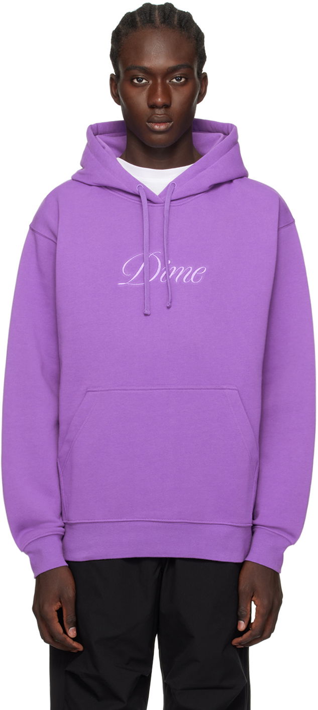 Mikina Dime Cursive Hoodie Fialová | DIMEHO2321IRI, 0
