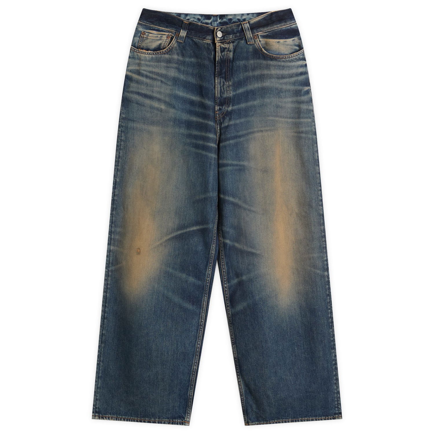 Džínsy Acne Studios Loose Fit Jeans U Rocka Wash, Size Large Modrá | C00094-838, 1