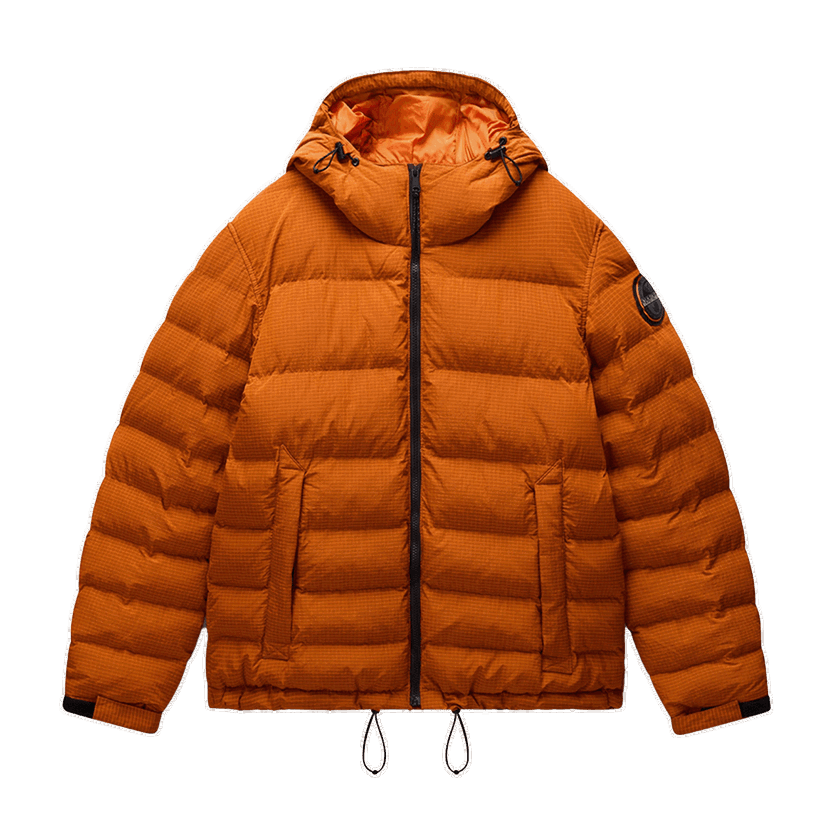 Prešívaná bunda Napapijri Hooded Puffer Jacket A-TEREZ Oranžová | NP0A88TGA681
