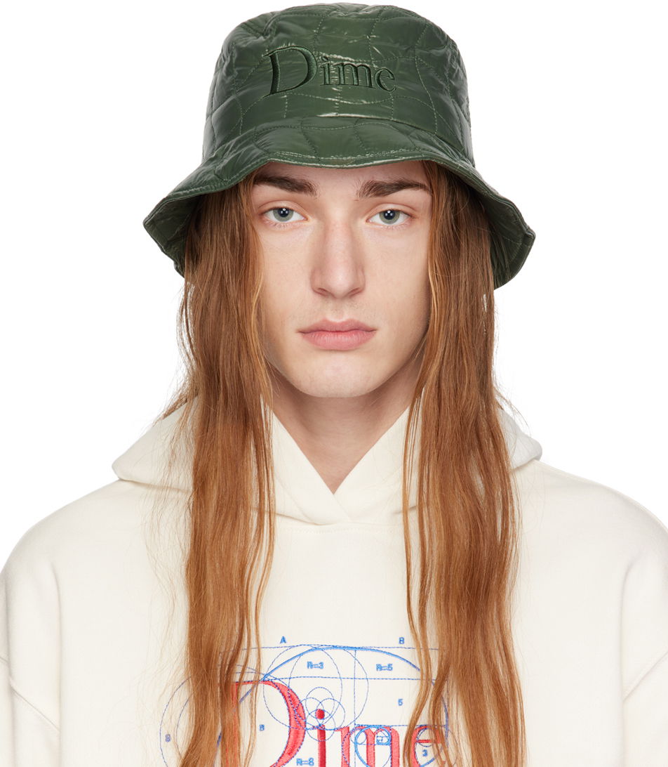 Klobúk Dime Quilted Outline Bucket Hat Zelené | DIME23D2F39ARM, 0