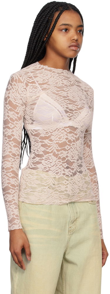 Tričko We11done We11done Lace Long Sleeve Top Ružová | WD-BL1-23-129-W-BG, 3