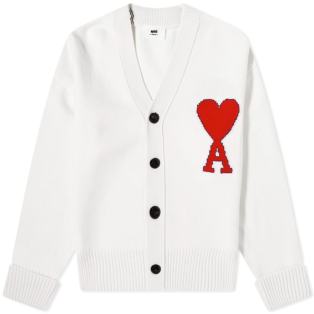 Sveter AMI ADC Big Cardigan Biela | BFUKC002-018-154, 0
