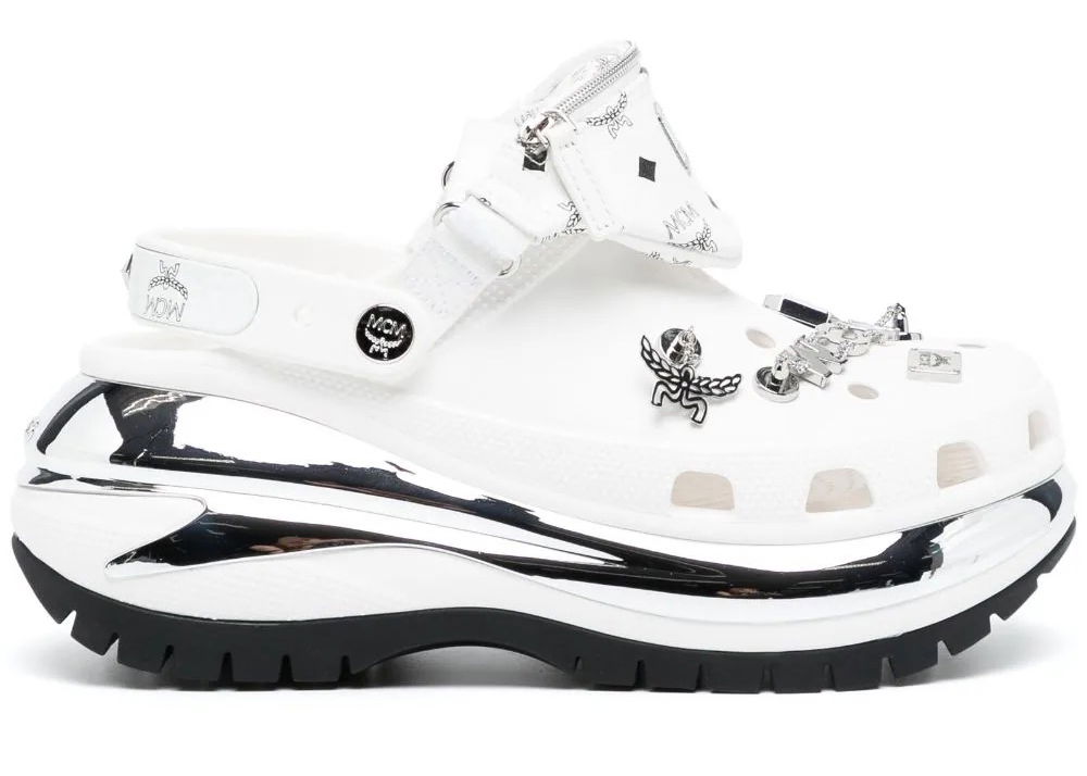 Tenisky a topánky Crocs MCM x Mega Crush Clog "Belt Bag Bracelet White" Biela | 209357-100, 0