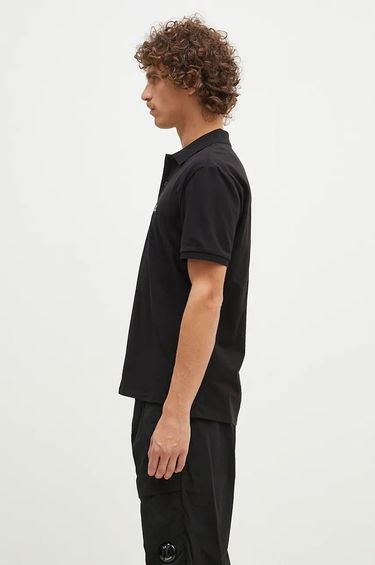 Polo tričko C.P. Company Stretch Piquet Logo Polo Shirt Čierna | 17CMPL065A005263W, 1