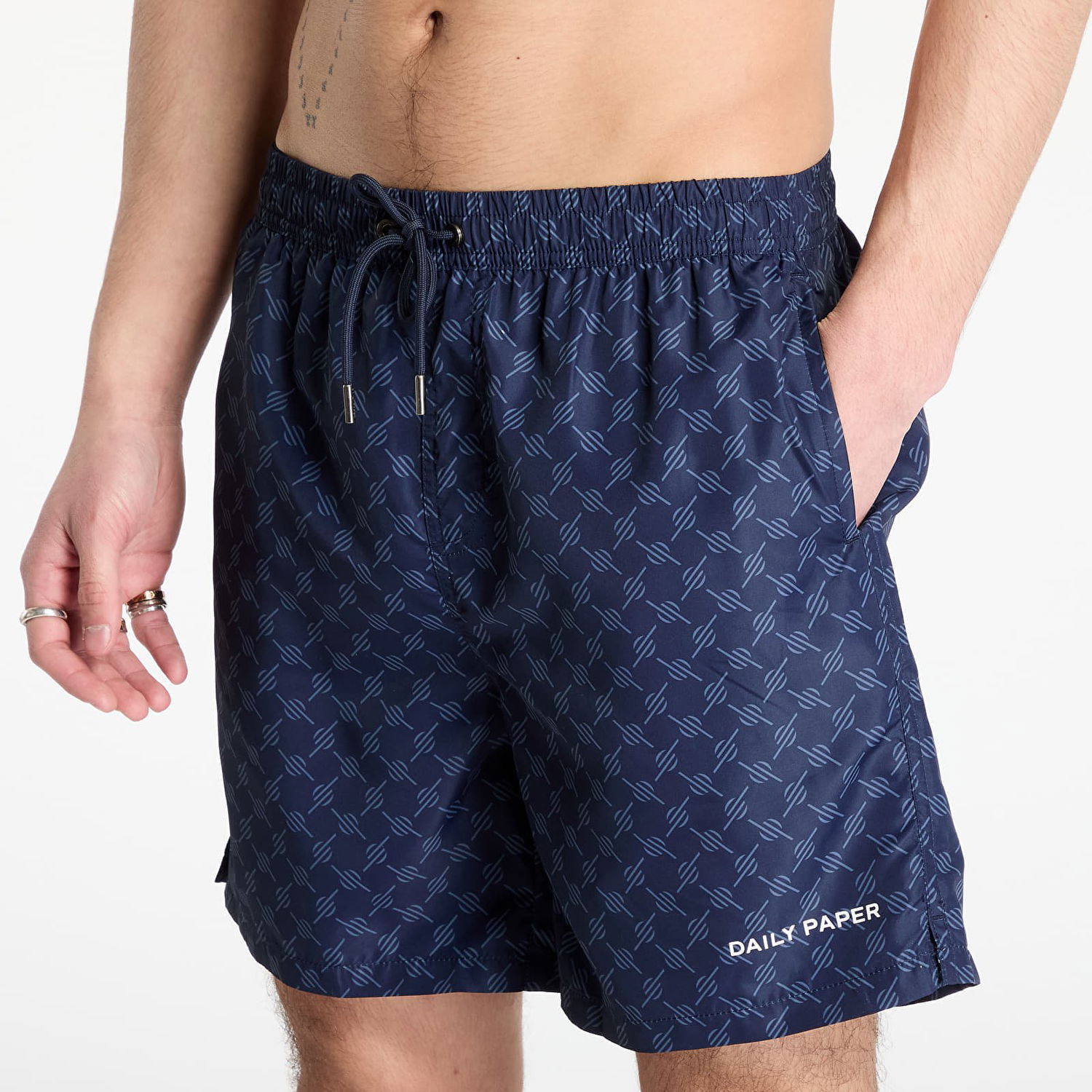 Plavky DAILY PAPER Daily Paper Logo Swim Shorts Navy | 2512007, 1