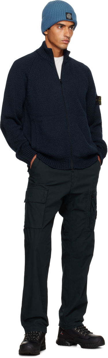 Sveter Stone Island Stone Island Wool Zip Cardigan Navy | K2S15 5100051 S00N1, 4